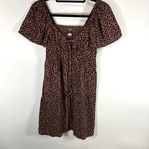 Old Navy NWT Animal Print Linen Blend Mini Dress Women’s‎ Size XS Boho Beach